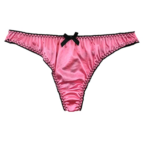 Colorful Star 5 Pack Women's Satin G-String Panties Ruffle Frilly Thongs Underwear (Xxl) #TOP6