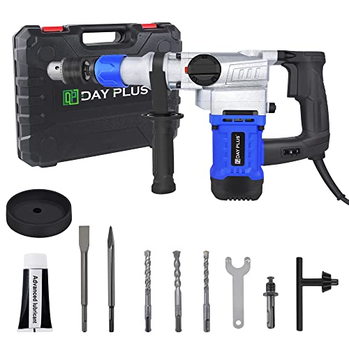 Martello perforatore 1500 W 6 Joule SDS Plus trapano elettrico martello demolitore multifunzione martello elettrico 800 RPM martello a percussione con manico girevole a 360°