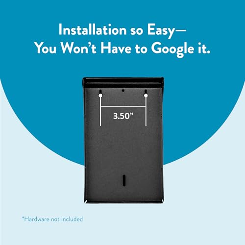 Architectural Mailboxes Modern Heritage™ Vertical Wall-Mounted Mailbox for Outside, Rust-Resistant Galvanized Steel Metal Small Mail Box, Black Modern Wall Mailbox by ARCHITECTURAL MAILBOXES - Image 8