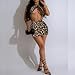 Leopard Cheetah Skirt with Shorts, Sexy Night Club High Waist Elastic Leopard Print Bodycon Mini Skirts for Women (2857 Black Leopard M)
