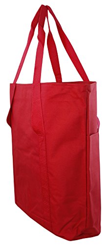 Large Spacious Poly Zipper Tote Bag2