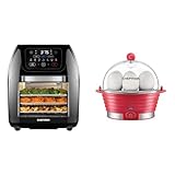 CHEFMAN Multifunctional Digital Air Fryer+ Rotisserie, Dehydrator & Electric Egg Cooker Boiler Rapid Poacher, Food & Vegetable Steamer