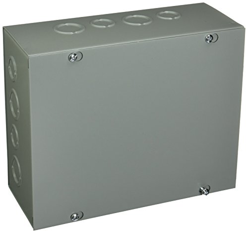 Hoffman ASE10X8X4 Pull Box, Screw Cover with Knockouts, Steel, 10
