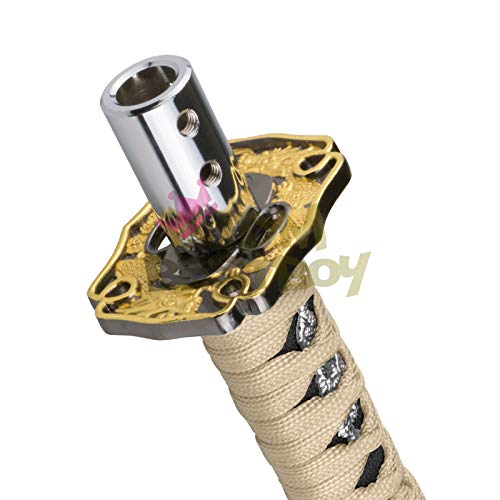 Jdmbestboy Samurai Sword Gold Black Shift Knob Shifter Alloy Katana Adapters Universal 10Cm #TOP2