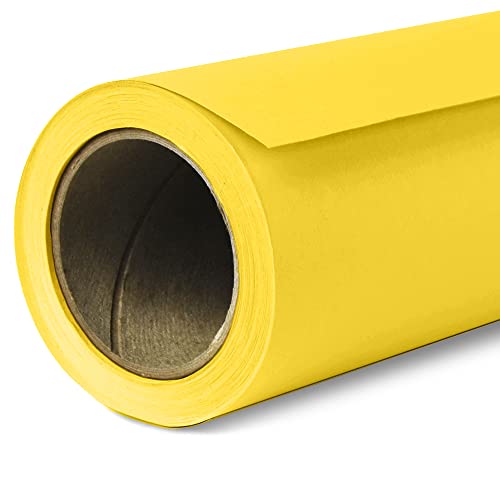 Savage Seamless Paper Photography Backdrop - Color #38 Canary, Size 26 Inches Wide x 36 Feet Long, Backdrop for Tabletop Product Photography and Crafting - Made in USA