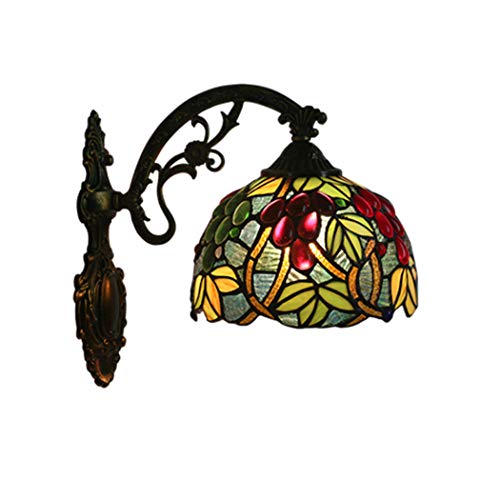 Lampe murale vitrail 8 pouces au design vintage et aux finitions soignées