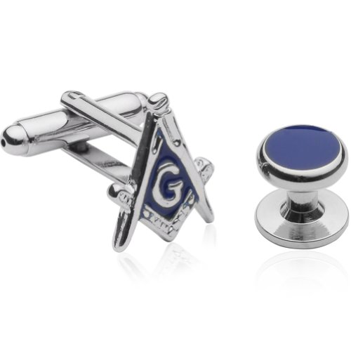 Cuff-Daddy Set Formal de Mancuernas Mason Silver para Hombre miniatura 2