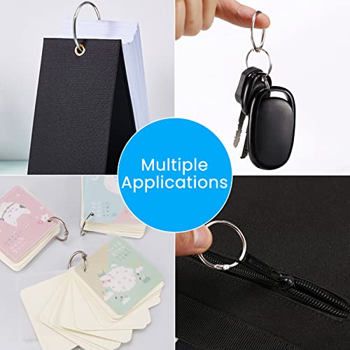 Myartool Assorted Sizes Binder Rings, 1, 1.2, 1.5, 2 Inch Nickel Plated Steel Book Rings For Index Cards, Keychain, Notebook, Reports, Loose Leaf Paper, Photo Albums #TOP4