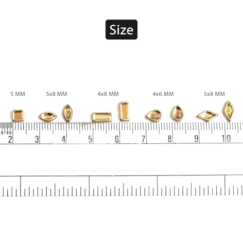 Image of EmbroideryMaterial Combo Pack of Flat Back Glue On Kundan Stone Beads for Jewellery Making, Craft, Embroidery, Embellishment, Toran Making, Aari Work, Bangles Making (500 Pieces, Gold Color)
