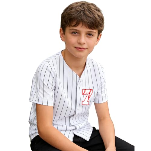 Image of Yuji Itadori Kids Baseball Birthday Shirt 7th 8th 9th 10th Year Old Toddler Boys Girls Shirts Birthday Clothes