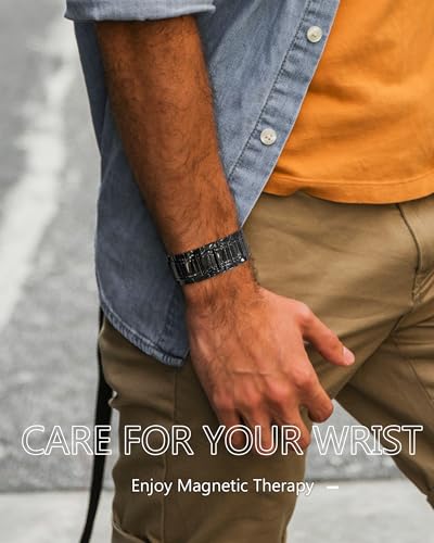 Image of Feraco Copper Magnetic Bracelets for Men,Pure Copper Jewelry Gift