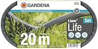 Gardena Liano Life Textilschlauch 1/2 Zoll, 20m Set: Hochflexibler Gartenschlauch aus Textilgewebe, mit PVC-Innenschlauch, kein Abknicken, leichtgewichtig, wetterbeständig (18450-20), Updated
