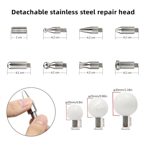Image of WHDZ Paintless Dent Repair Tools Car Dents Removal Rods Kit with Tips Repair Set for Auto Body Removal of Hail Dents