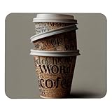 PAFEFO 1 alfombrilla de ratón para tazas de café, alfombrilla de mouse suave, alfombrilla de mouse para computadora para mouse inalámbrico