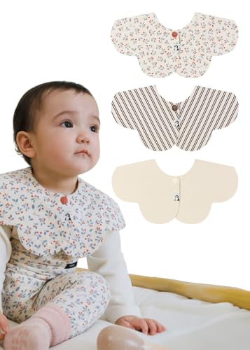 Image of Konny Baby Bib 3/5/7-Pack Set, 360 ° Rotate, Soft and Absorbent Drooling for Toddler Boys Girls Baby Essentials