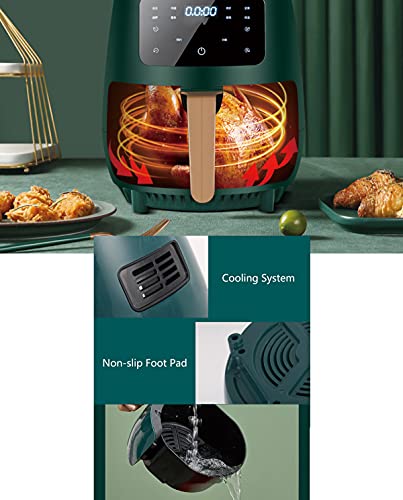 JMSL Air Fryer 1400W - Healthy Cooking, Baking, and Grilling - Rapid Air Circulation with Digital Display, Adjustable Timer and Temperature Control, 4.5 Litres Red - Image 3