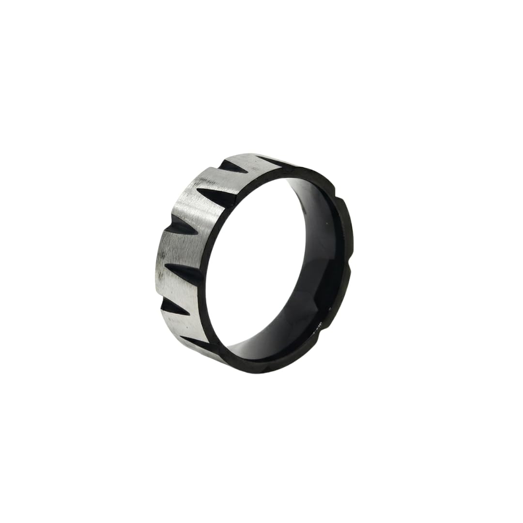 the men thing ROGUE GEAR EDGE - Pure Stainless Steel Men’s Steel-Black Plated Ring (Size : 17-22-27)-picture-35