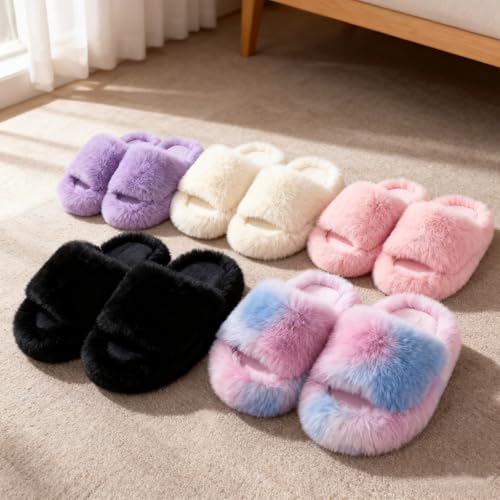 Chaussons pour filles à bout ouvert en mousse à mémoire de forme - 7