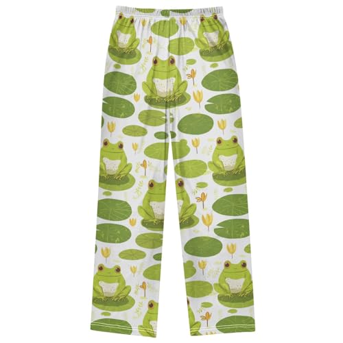Boy's Pants Green Frog Setting Jogger Pants Elastic Waist Long Bottoms Trousers with Pockets 6-14 Years 7