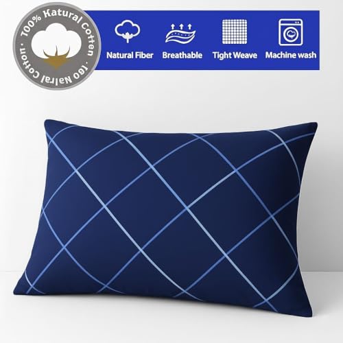 Image of TRIYON Microfiber Soft White Pillows for Bed| Pillows for Sleeping - Set of 6 (Size - 16x24 Inches) (6, Blue)