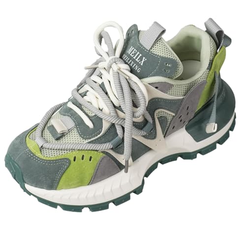 Women's Thick-Soled Comfortable Sports Shoes with Laces and Low Heel, Elegant Style, Youthful Vitality