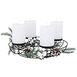 Home & Styling Adventskranz mit LED-Kerzen, Ø 33 cm