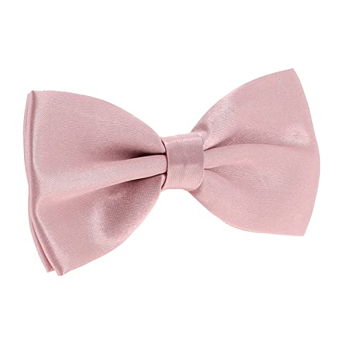 cravateSlim Cravatta, Papillon Uomo e Ragazzo, Pochette Costume e Gemelli Vecchio Rosa, Rosa Antico, Rosa Cipria - Matrimonio, Fiocco adulto, Taglia unica
