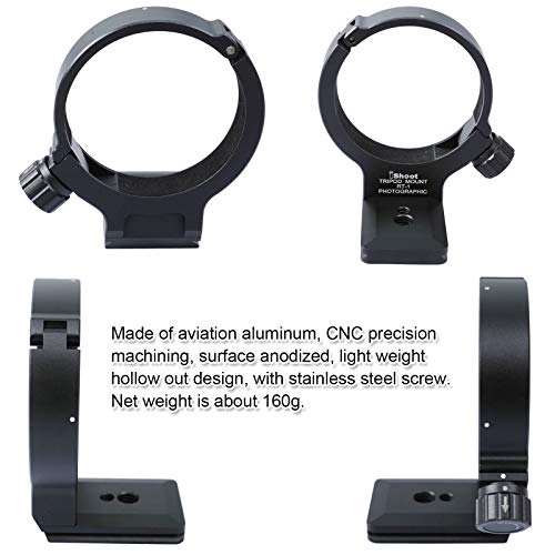 Anillo Adaptador para Trípode iShoot Mejorado para Objetivos Nikon AF-S 300mm f/4E PF ED VR y 70-200mm f/4G ED VR, con Placa de Liberación Rápida Compatible con Arca-Swiss de 39 mm miniatura 4