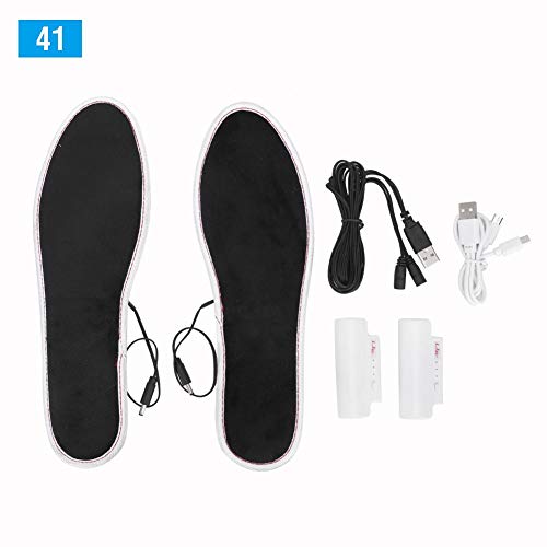 Eastbuy Plantilla de calefacción: Plantilla de calefacción de Exterior de Tres Modos Diferentes Zapata con Banco de energía para Mujer/Hombre(41)