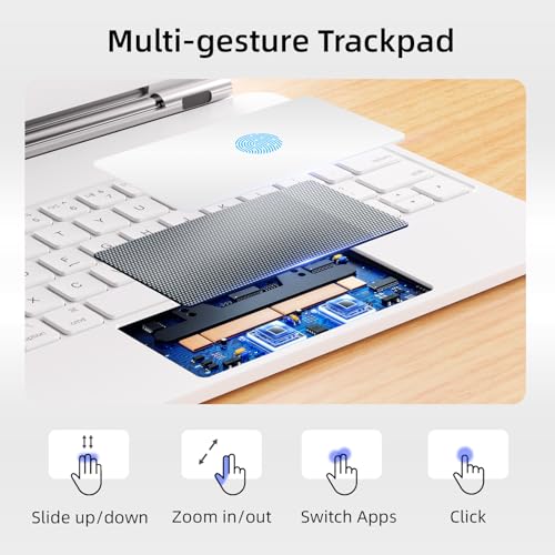 Image of for iPad Pro 11 inch case with Keyboard M5 2025 & M4 2024,Magic Keyboard iPad Pro 11 inch M5 & M4, Magnetic Attach,Multi-Gesture Trackpad,7-Color Backlight,Shortcut Keys,Auto Sleep /Awake,White