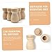 PartyKindom 6pcs Essential Oil Diffuser Wooden Bottle Pendant Decorative Car Home Office Air Freshener
