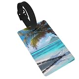 Gepäckanhänger mit Tahiti-Strand-Aufdruck, Gepäckanhänger, Halter für Reisegepäck, Gepäck-Identifikator, Pre ...