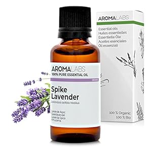 BIO – Huile essentielle LAVANDE ASPIC – 30mL – 100% Pure, Naturelle, Chémotypée et Certifiée AB – AROMA LABS (Marque Française)