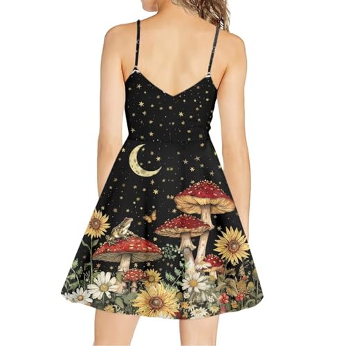 Image of Biyejit Women Casual Loose Dress Strap Long Summer Beach Swing Dress