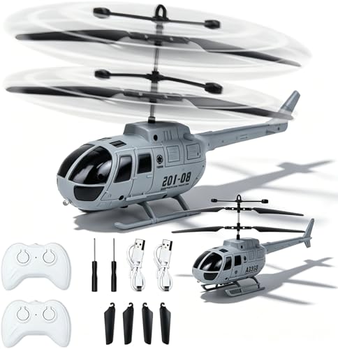 Remote Control Helicopter for Kids Boys Girls,2 Pack Military Toys Attack Helicopter,Army Style 2 Model RC Helicopters for Kids 6-8 Boys Military Lovers to Collect and Gift