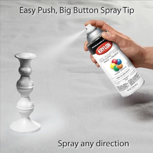 Image of Krylon K05582007 COLORmaxx Primer Spray Paint for Indoor /Outdoor Use, Gray, 12 Ounce (Pack of 1)