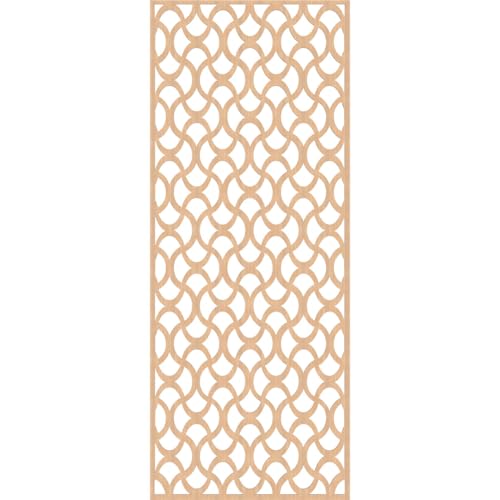 Image of Resort Decorative Pierced Fretwork Wood Wall Panels, 33 3 /8 inchW x 84 3 /8 inchH x 1 /4 inchT, Hickory
