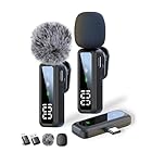 Mikrofon Handy – Ansteckmikrofon kompatibel mit iPhone/Android/Computer, Lavalier Mikrofon mit Geräuschunterdrückung, unterstützt Live-Streaming, Vlogging, YouTube, TikTok und Interviews (Schwarz)