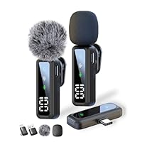 Mikrofon Handy – Ansteckmikrofon kompatibel mit iPhone/Android/Computer, Lavalier Mikrofon mit Geräuschunterdrückung, unterstützt Live-Streaming, Vlogging, YouTube, TikTok und Interviews (Schwarz)