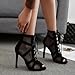 Womens Platform Sandals 7cm Heel Mesh Fashion Booties with Adjustable Buckle Summer Footwear Womens Shoes