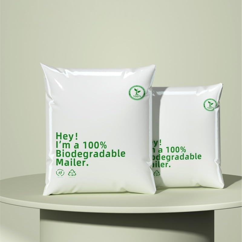 Sacchi Per Pacchi Busta for corriere espresso biodegradabile da 100 pezzi Confezione di consegna ecologica Custodia in plastica for spedizione trasporto(25x35cm(Use25x31cm))
