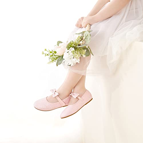 Image of Felix & Flora Toddler Flower Girl Dress Shoes - Girl Ballet Flats Party School Shoes Wedding