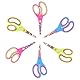Vutyvve Kids Scissors. Blunt Tip Safety Children’s Craft Scissors, Soft Grip, for Home and School, for Children 3 Years or Older, Pink, Blue, Fruit Green 6 Pairs