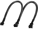 TeamProfitcom 4 Pin PWM GPU Dual Fan Splitter Adapter Cable Black Sleeved for Graphics Cards 12...