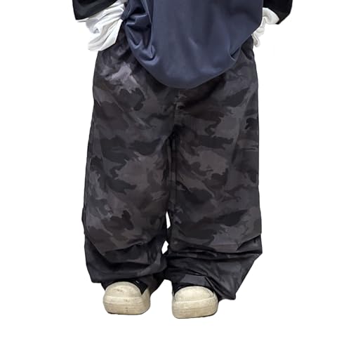 Baggy Jeans Kids Camo Loose Fit Camouflage Wide Leg Jeans Hip Hop Streetwear Baggy Pants Boys Black Grunge Cargo Skater