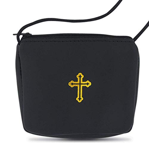 VILLAGE GIFT IMPORTERS 4" Large Black Burse | Perfect for Pyx Travel and Communions | Holds Most Single Pyxes | Christian Home Goods - Image 4