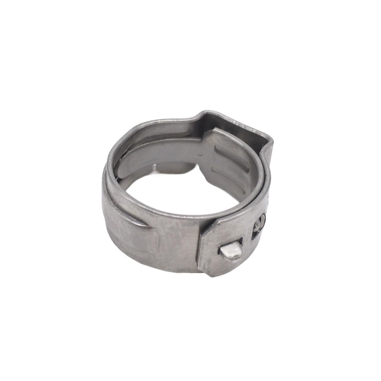 Drehseilklemmen Quetschklemmen, stufenlos, einohrig, dicht schließend, vibrationsfest, for Feste Schläuche und Rohre, Edelstahl 304, Packung mit 100 Stück DrahtseilhüLsen