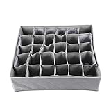  EmNarsissus 30 Grid Slot Bamboo Charcoal Underwear Cravatte Calzini Cassetto Armadio Organizer Scatola portaoggetti Adatta per Collezione