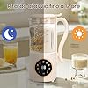 Macchina per Latte di Soia, 1400ml Automatico Multifunzionale Macchina per Latte di Noci con LED Display, Macchina per Latte Vegetale Fatto in Casa, Soia, Mandorle, Avena Bevande
