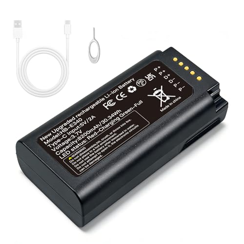 OHZHAO 2026 Upgrade Verbesserter 8200mAh-E340 Akku Ersatzakku für eufy Security Video Doorbell E340 wiederaufladbarer Lithium-Ionen-Backup-Akku mit Typ-C-Ladekabel